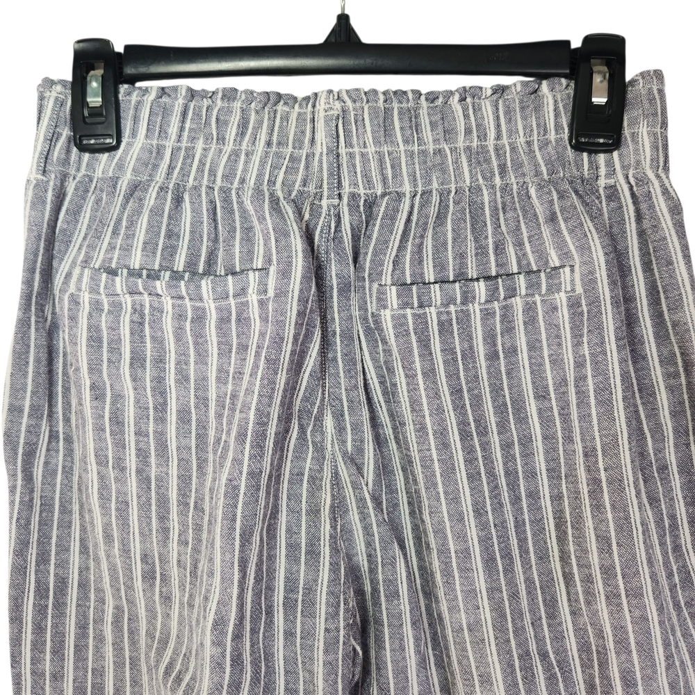 Briggs New York Blue Striped Linen Blend Pants Small - Picture 2 of 13